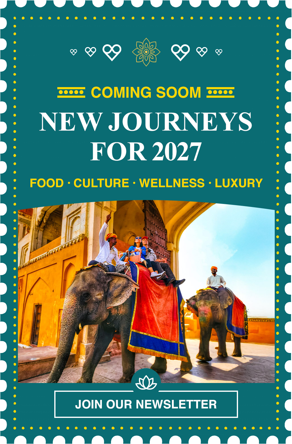 COMING SOON - NEW JOURNEYS FOR 2027